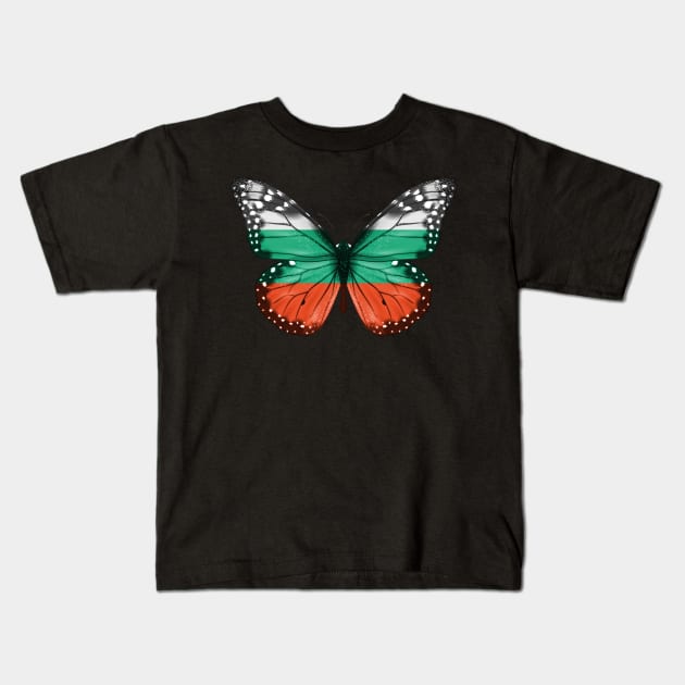 Bulgarian Flag  Butterfly - Gift for Bulgarian From Bulgaria Kids T-Shirt by Country Flags